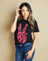 Black & Rose Peace Sign Graphic Tee