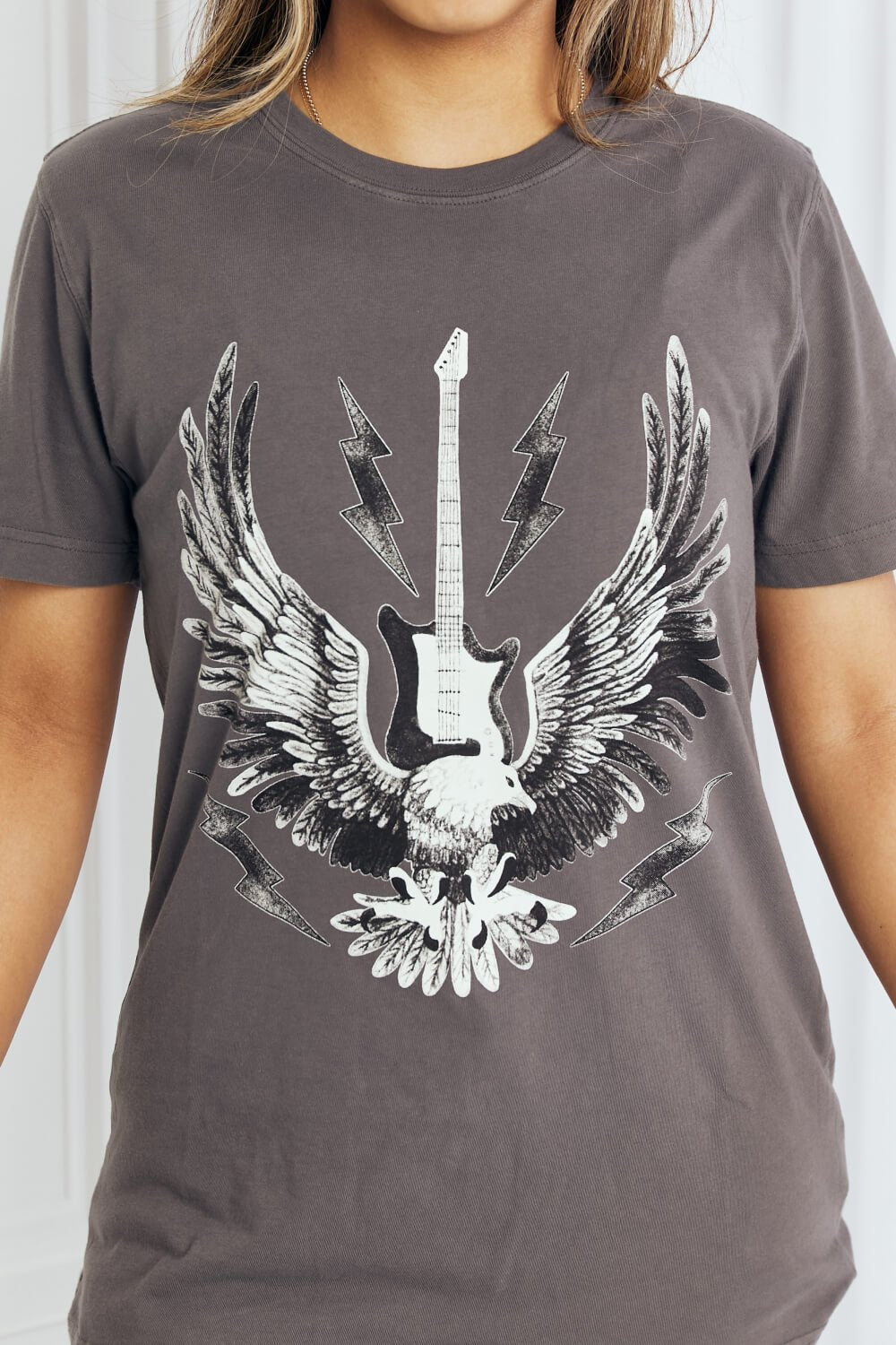 mineB - Eagle Graphic Tee Shirt in Charcoal