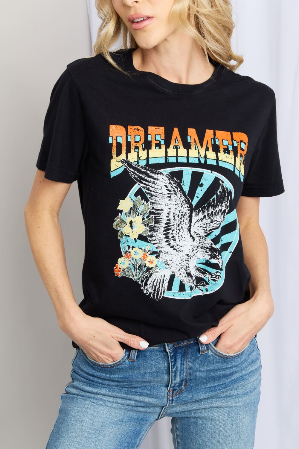 mineBDreamer Eagle Graphic T - Shirt in Black