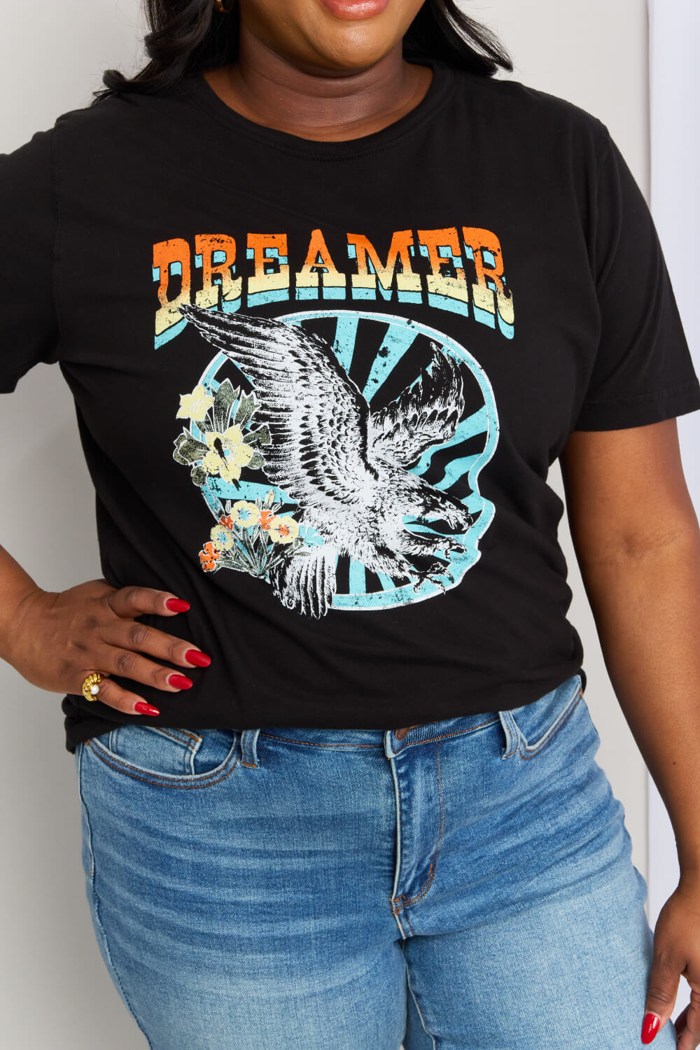 mineBDreamer Eagle Graphic T - Shirt in Black