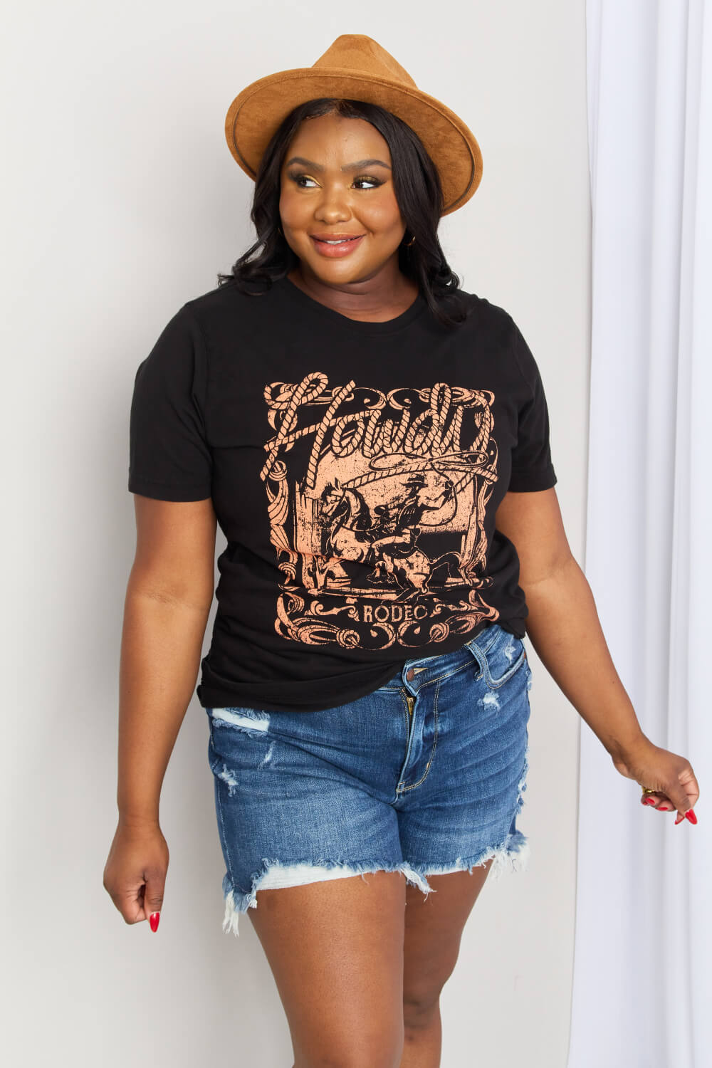 mineBHowdy Rodeo Graphic Crew Neck Tee in Black