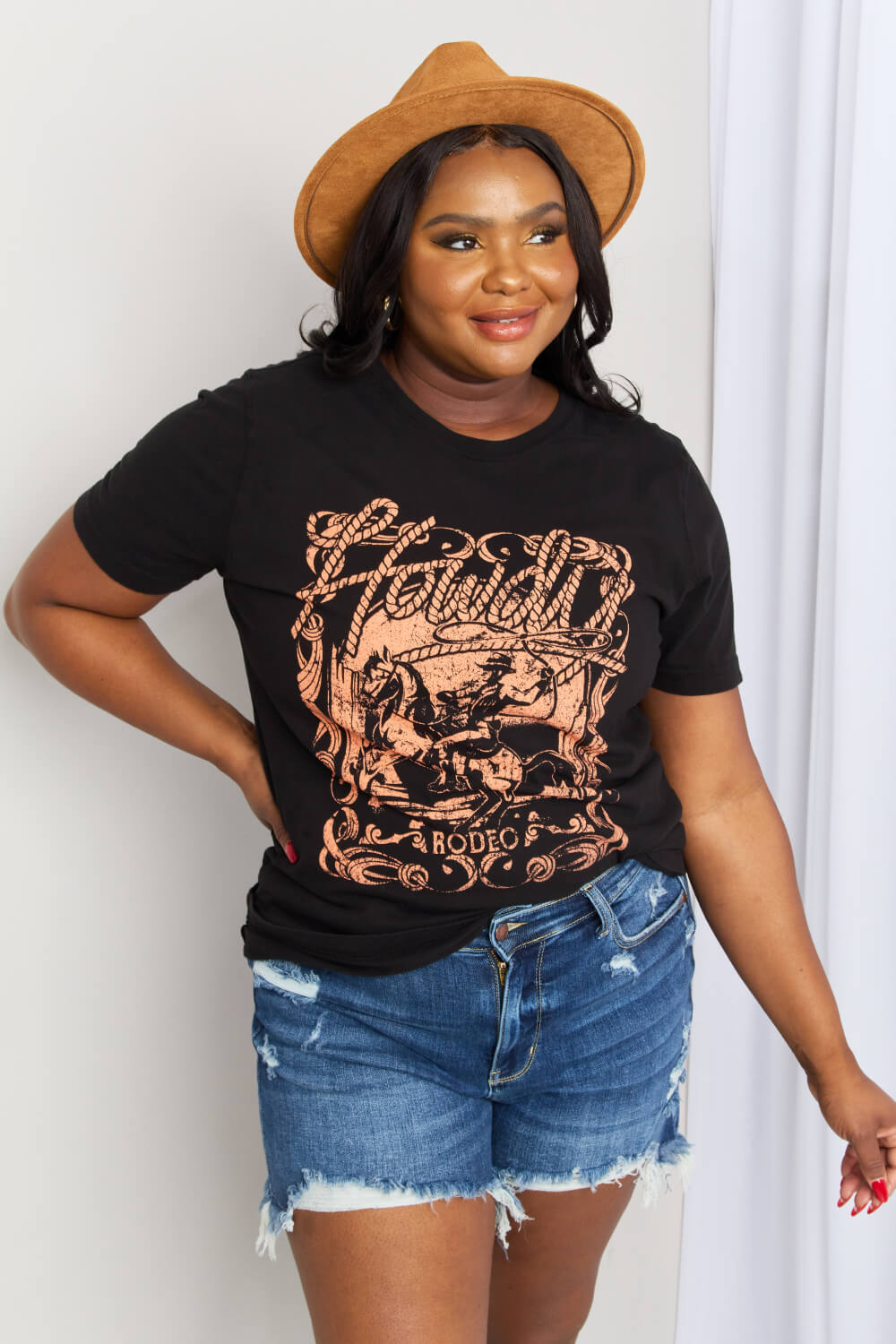 mineBHowdy Rodeo Graphic Crew Neck Tee in Black