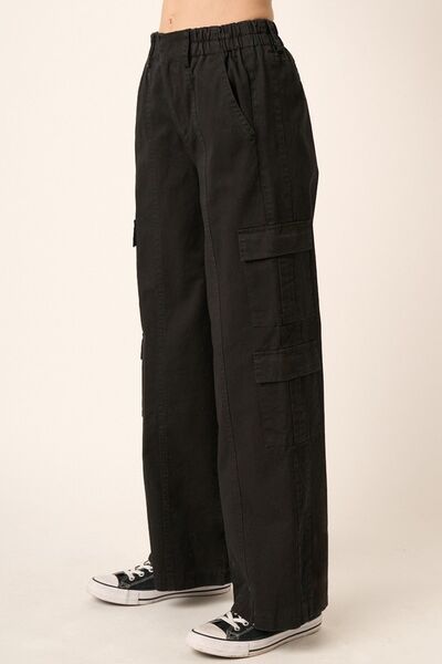 Mittoshop - Black Low Rise Cargo Pants
