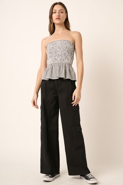 Mittoshop - Black Low Rise Cargo Pants