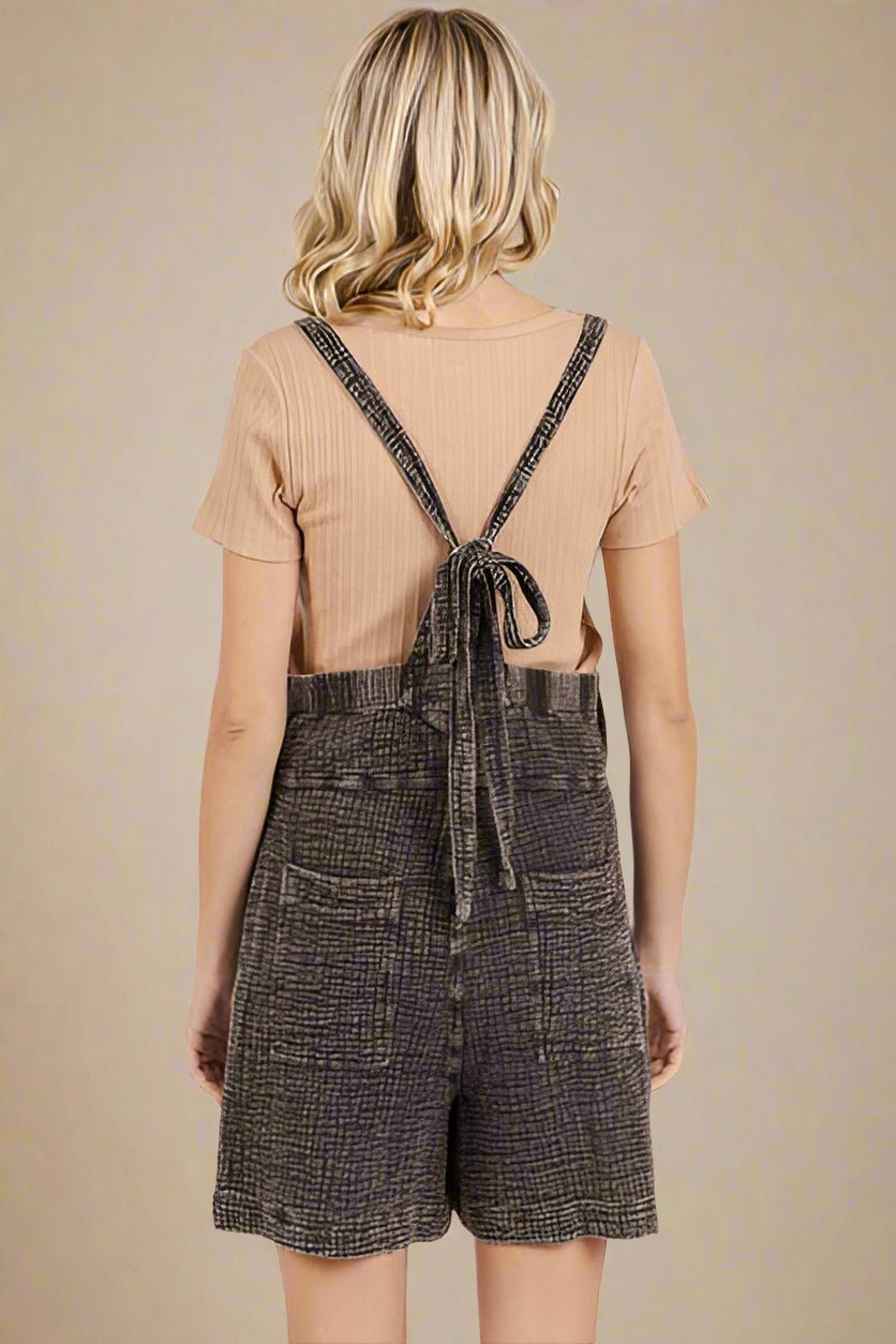 Mittoshop - Black Tie Back Cotton Shortalls