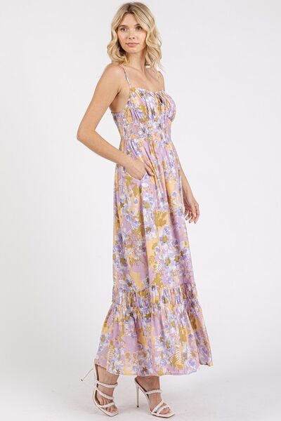 Mittoshop - Floral Cami Maxi Dress in Lavender