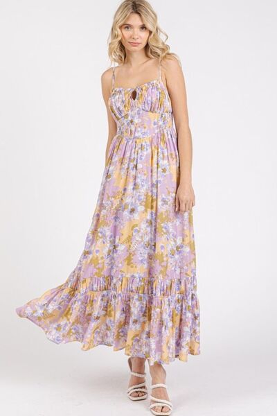 Mittoshop - Floral Cami Maxi Dress in Lavender