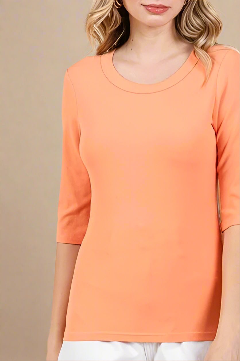 Mittoshop - Half Sleeve T-Shirt in Apricot