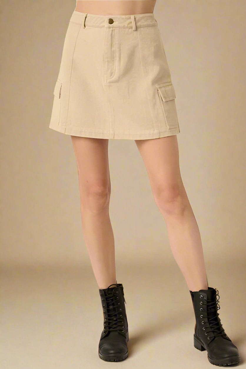 Mittoshop - Mini Cargo Skirt in Sand