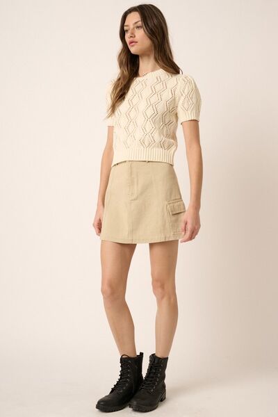 Mittoshop - Mini Cargo Skirt in Sand