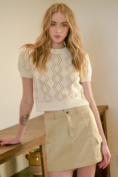 Mittoshop - Mini Cargo Skirt in Sand