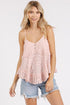 Mittoshop - Pink Lace V - Neck Babydoll Cami