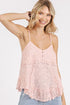 Mittoshop - Pink Lace V - Neck Babydoll Cami