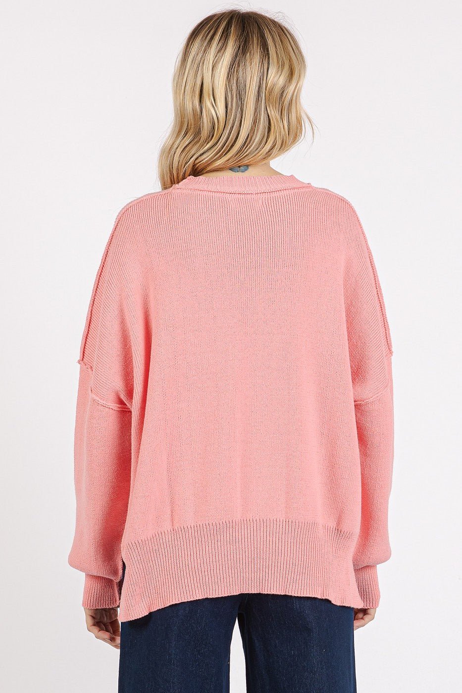 Mittoshop - Pink Relaxed Fit Tunic Sweater