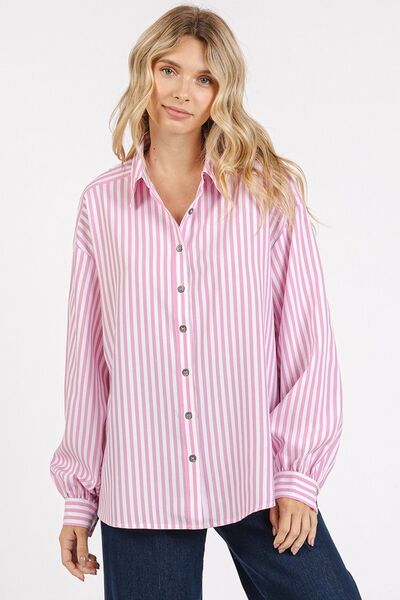 Mittoshop - Pink Striped Long Sleeve Shirt