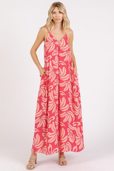 Mittoshop - Printed Sleeveless Maxi Dress in Strawberry