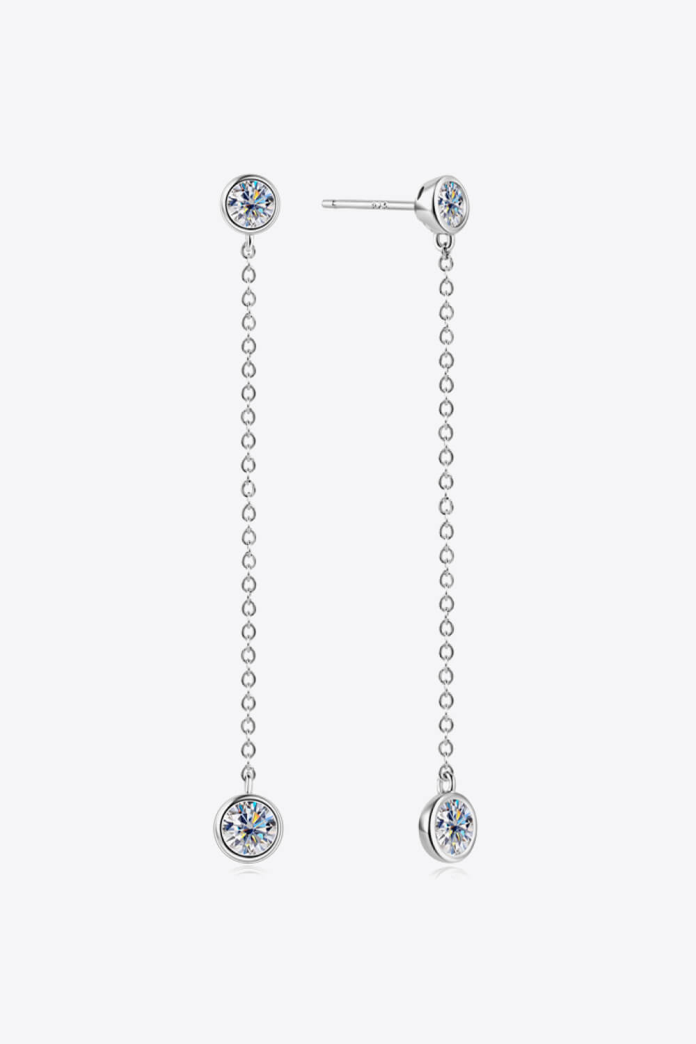 Moissanite Chain Drop EarringsEarringsAdored