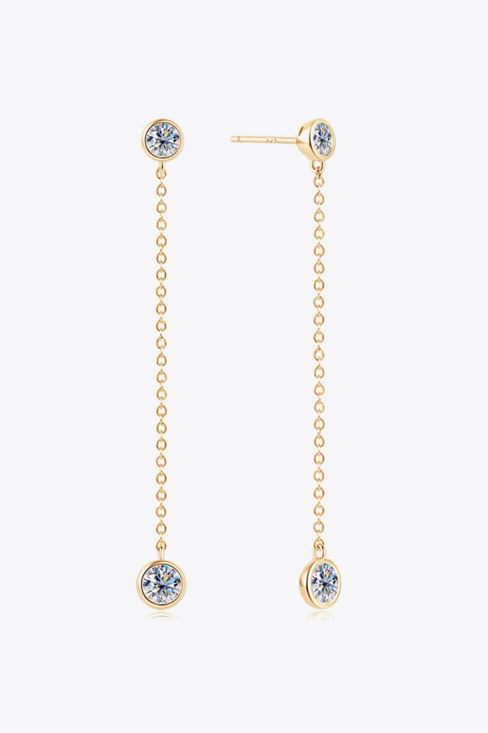 Moissanite Chain Drop EarringsEarringsAdored