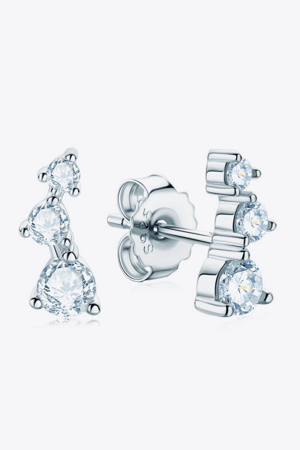 Moissanite Stud Crawler EarringsEarringsAdored