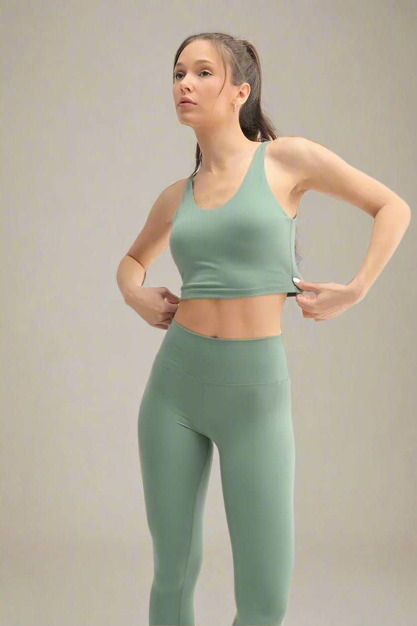 Mono B - Active Crop Tank - Soft Moss