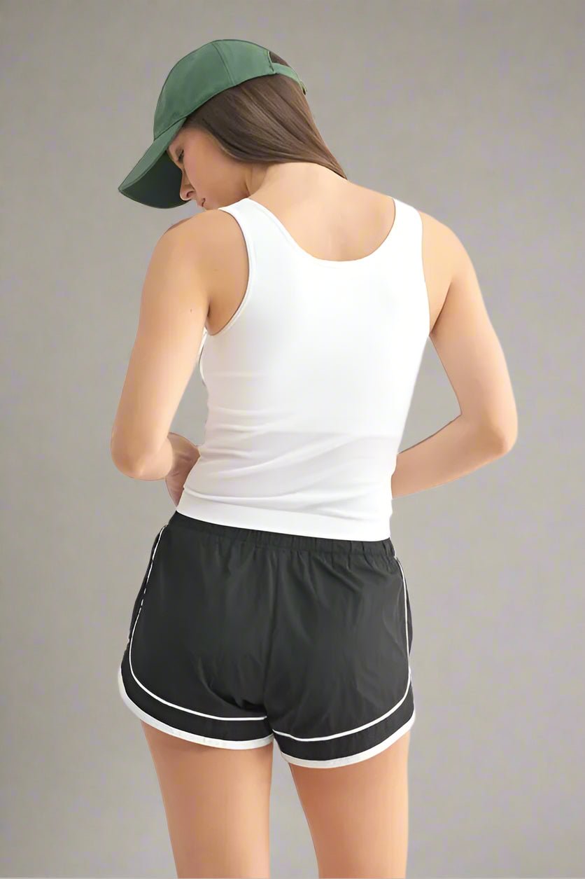 Mono B - Classic Seamless Rib Knit Tank - White