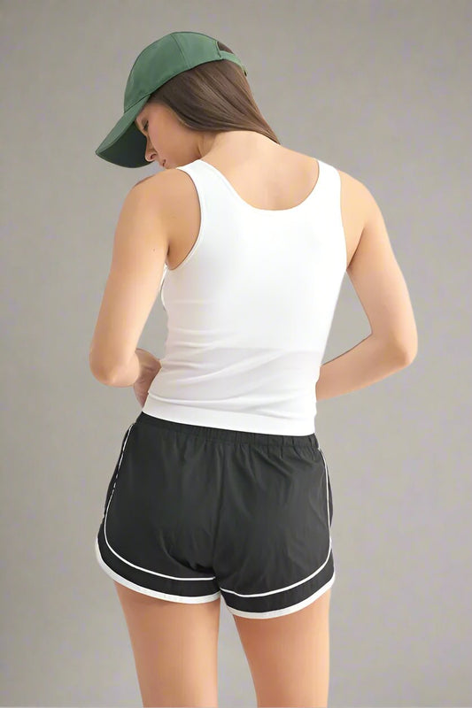 Mono B - Classic Seamless Rib Knit Tank - White