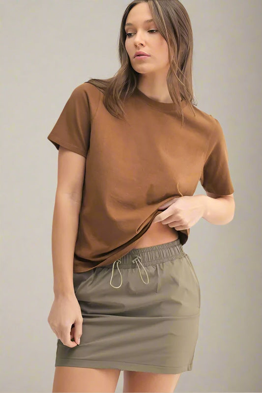 Mono B - Everyday Cotton Tee – Cinnamon Brown