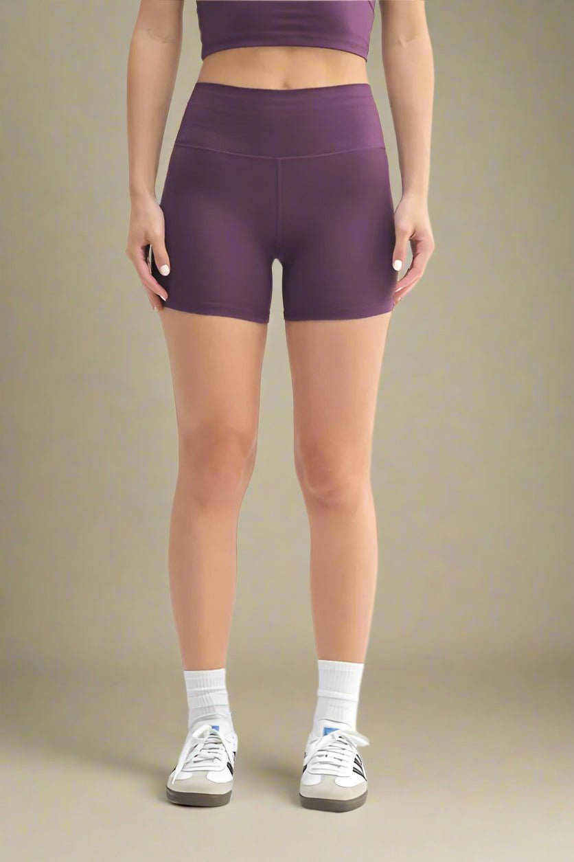 Mono B - High Waist Biker Shorts – Plum Wine