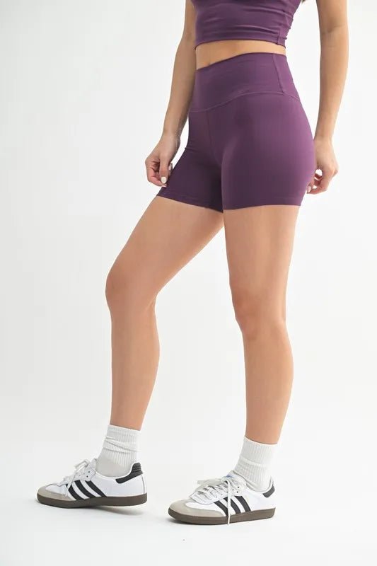 Mono B - High Waist Biker Shorts – Plum Wine