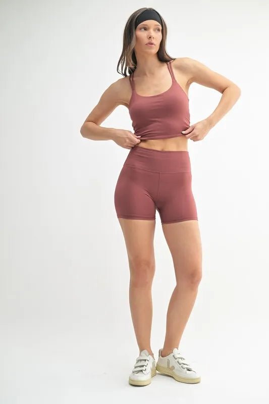 Mono B - High Waist Biker Shorts – Terra Cotta Rose