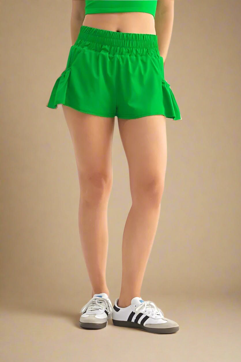 Mono B - Ruffle Pocket Lounge Shorts – Kelly Green