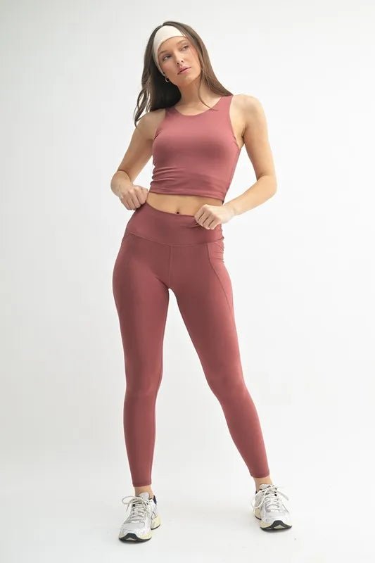 Mono B - Sculpt Fit Leggings – Dusty Rosewood