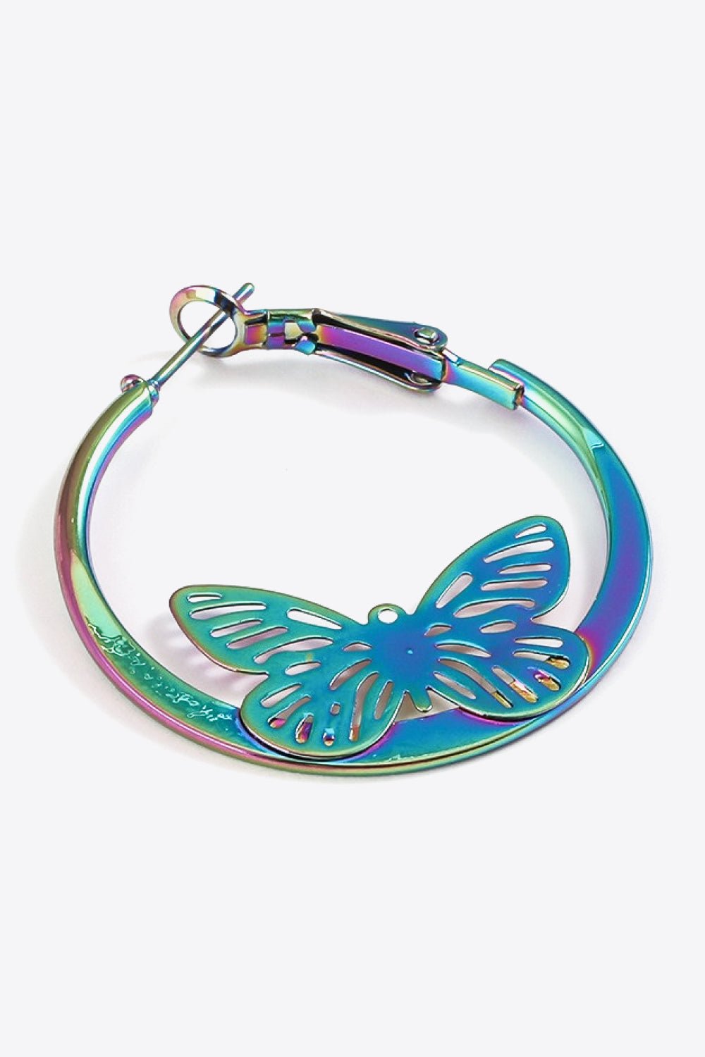 Multicolored Butterfly Hoop EarringsEarringsBeach Rose Co.