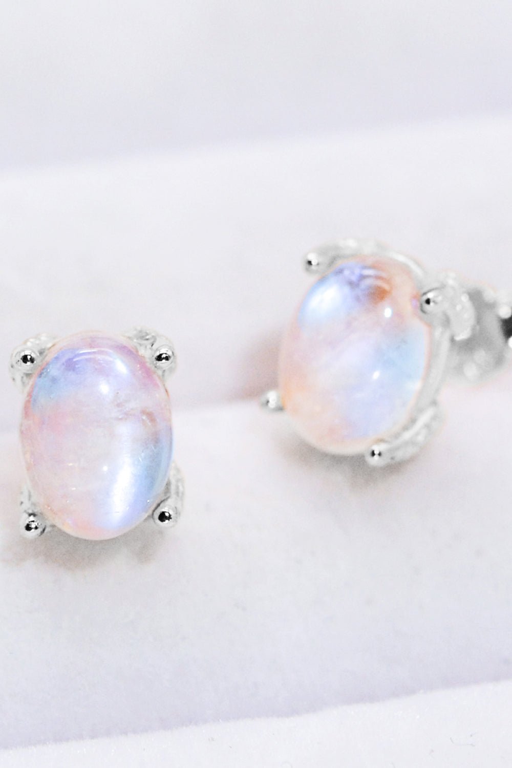 Natural Moonstone Stud EarringsEarringsBeach Rose Co.