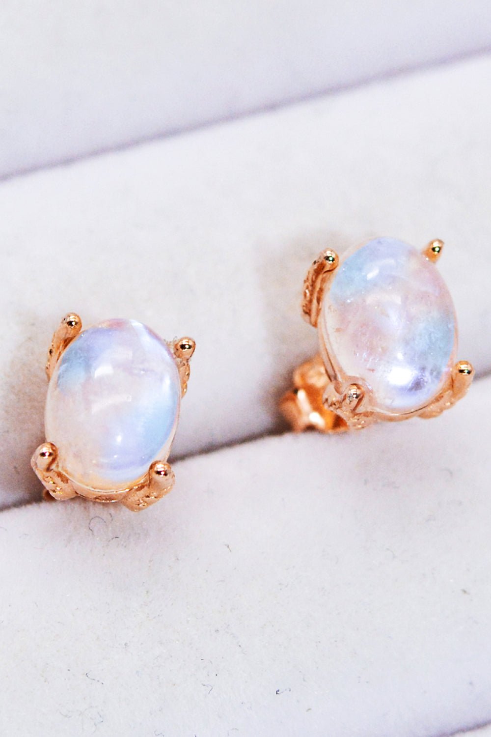 Natural Moonstone Stud EarringsEarringsBeach Rose Co.