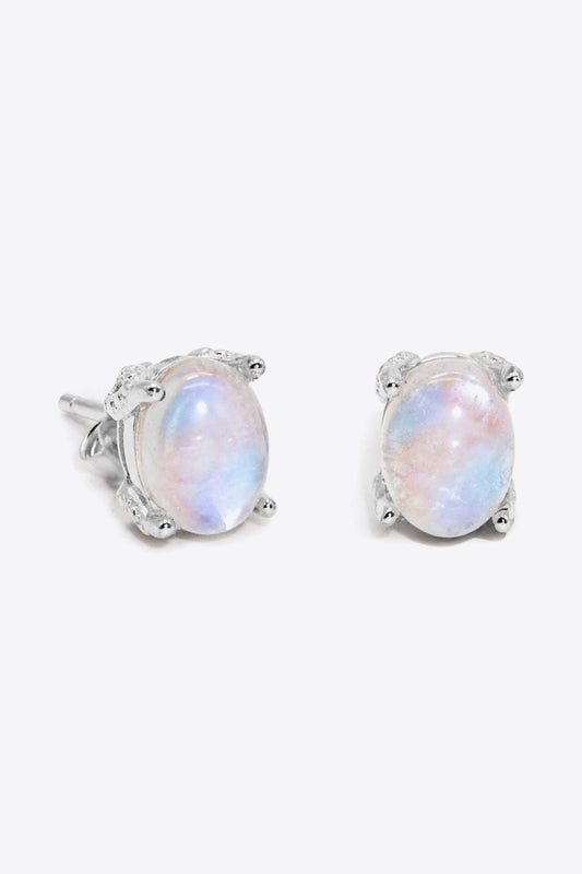 Natural Moonstone Stud EarringsEarringsBeach Rose Co.