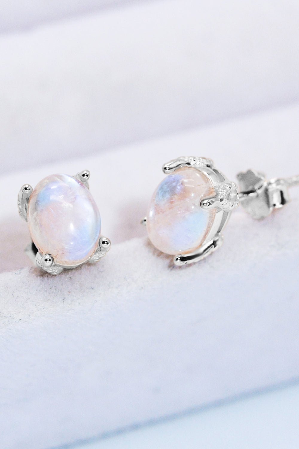 Natural Moonstone Stud EarringsEarringsBeach Rose Co.