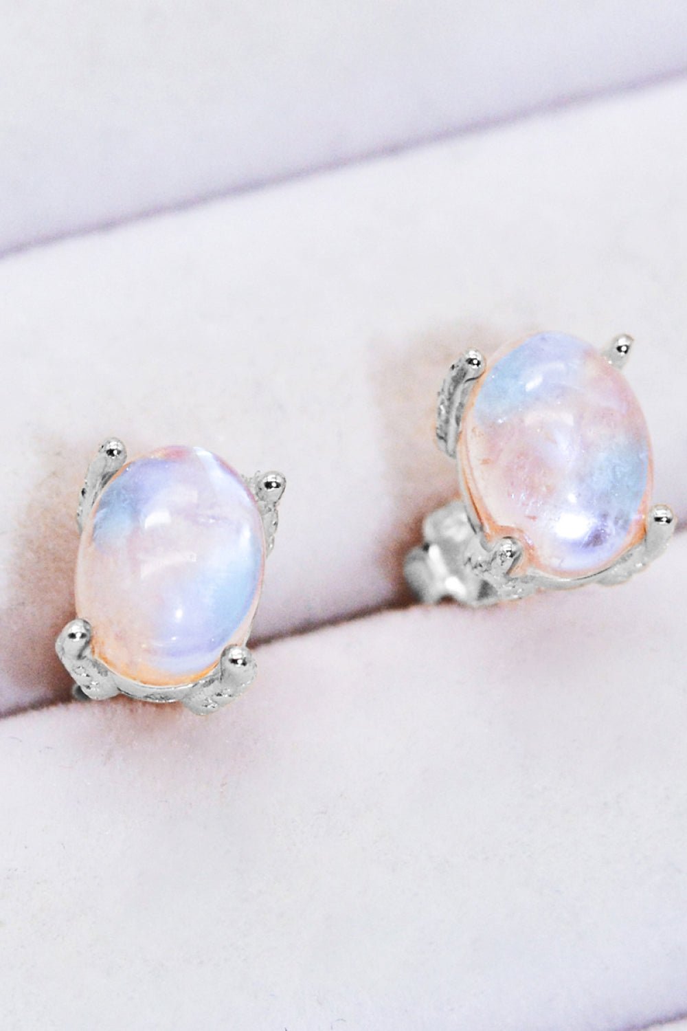 Natural Moonstone Stud EarringsEarringsBeach Rose Co.