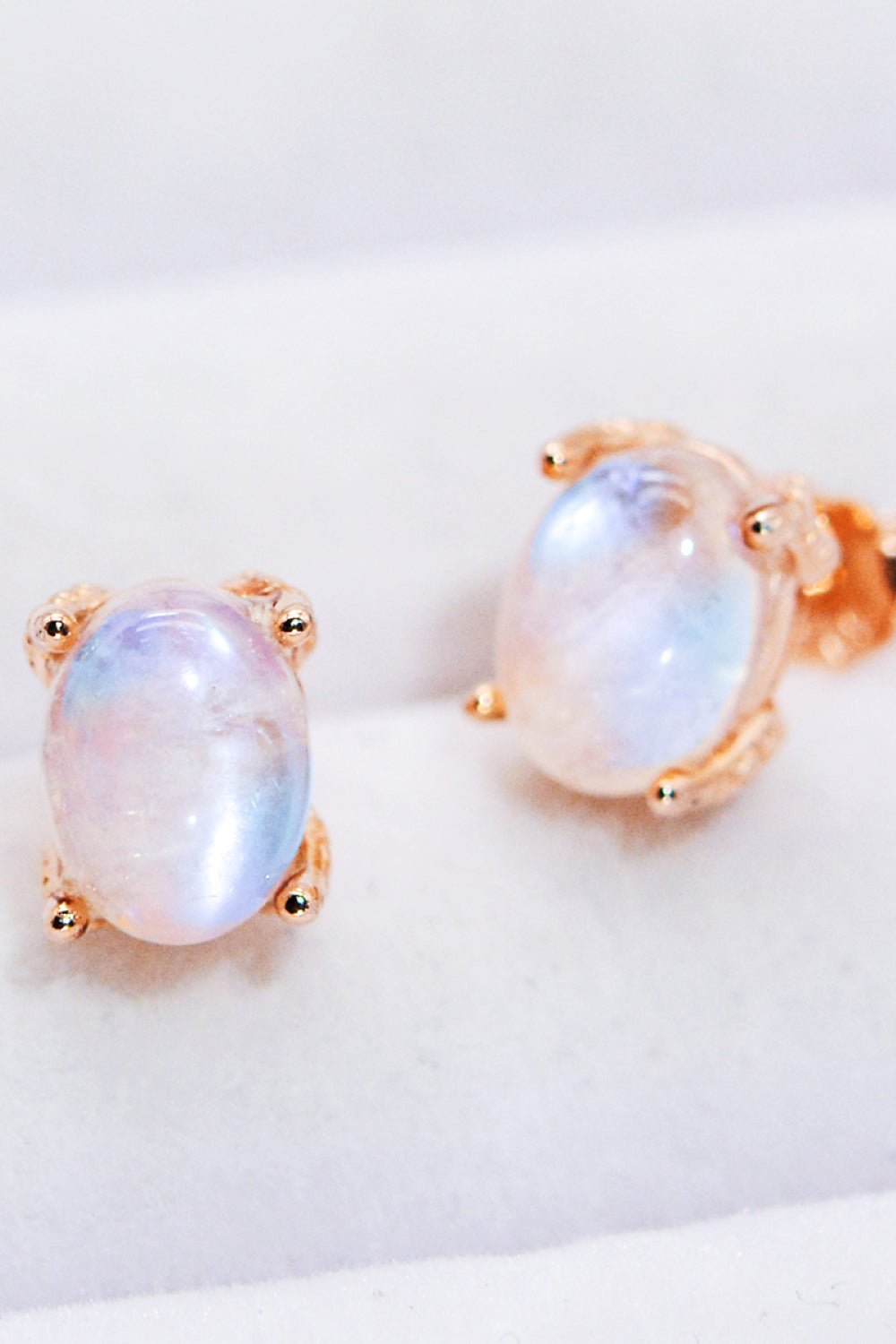 Natural Moonstone Stud EarringsEarringsBeach Rose Co.