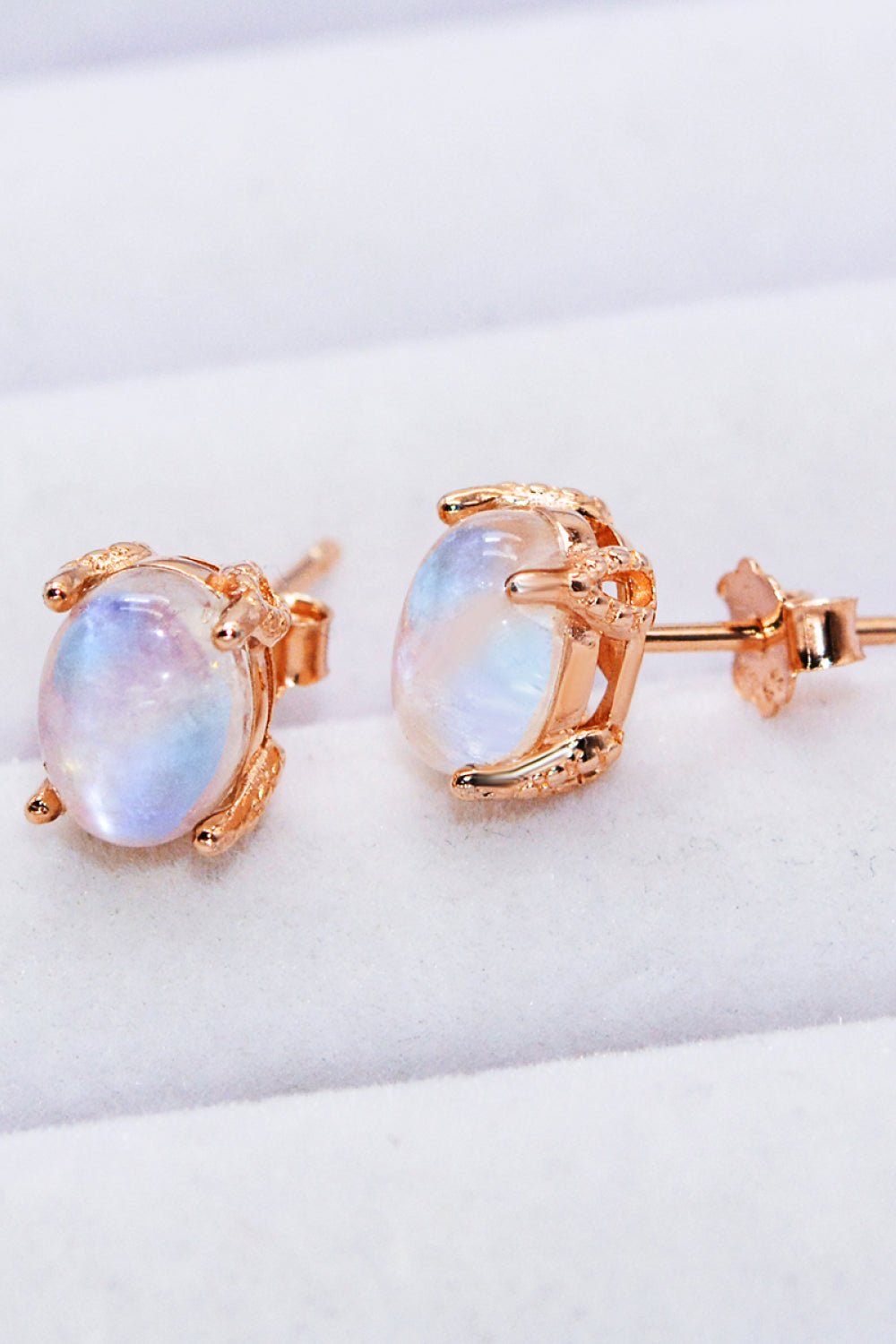 Natural Moonstone Stud EarringsEarringsBeach Rose Co.