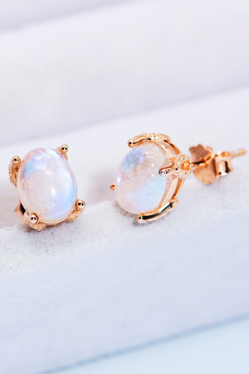 Natural Moonstone Stud EarringsEarringsBeach Rose Co.