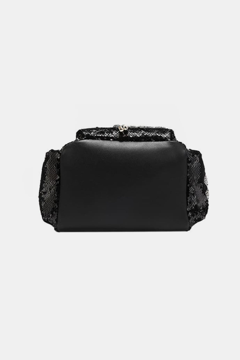 Nicole Lee USA - Black Vegan Leather Sequin Patch Backpack