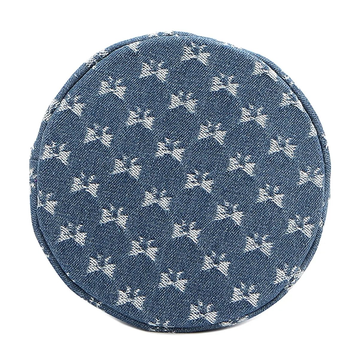 Nicole Lee USA - Denim Heart Eyes Drawstring Bucket Bag