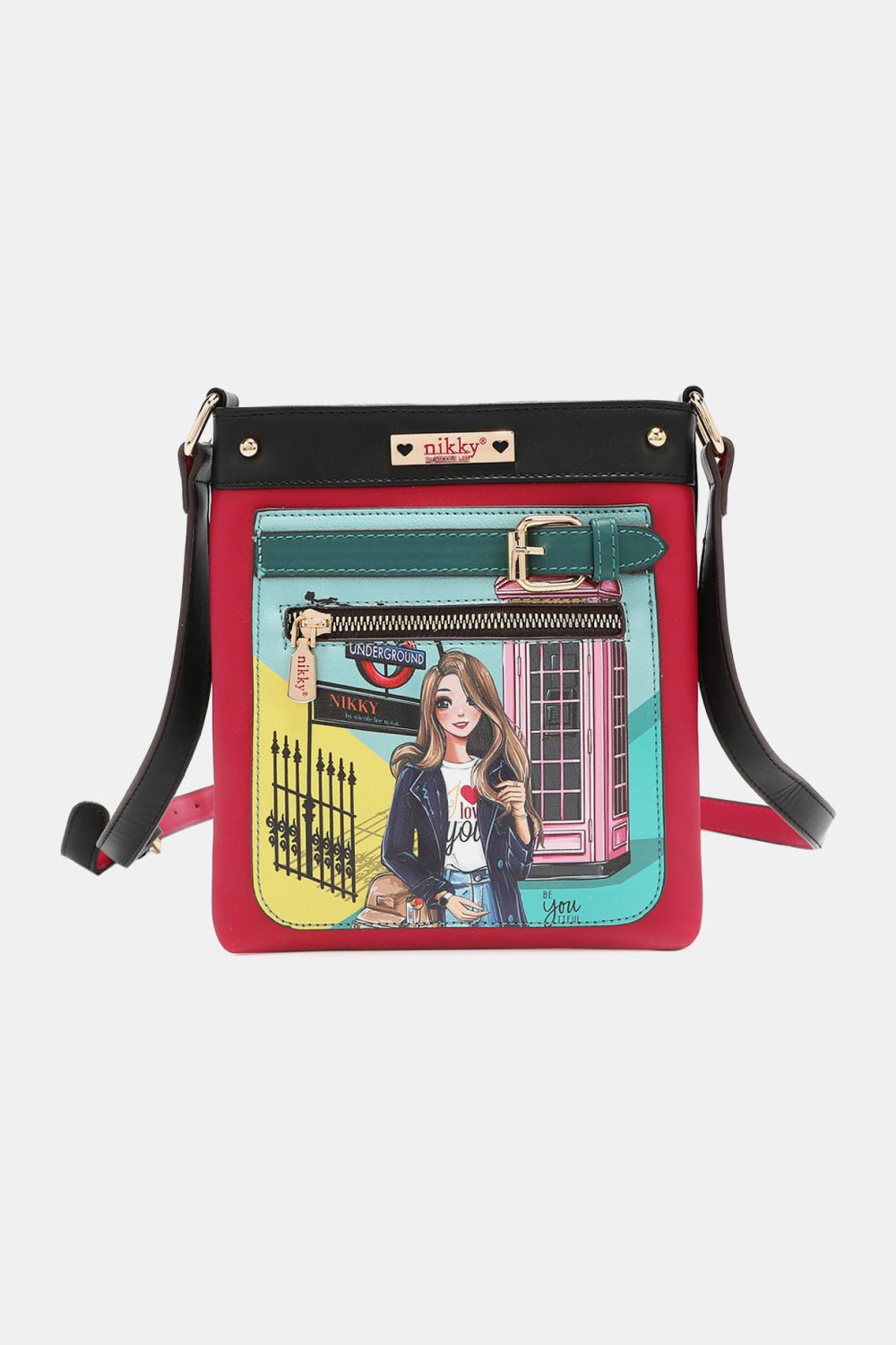 Nicole Lee USA - Eco - Leather Printed Crossbody Bag