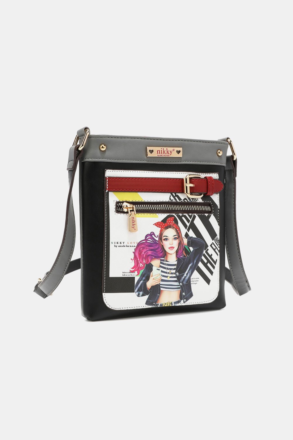 Nicole Lee USA - Eco - Leather Printed Crossbody Bag