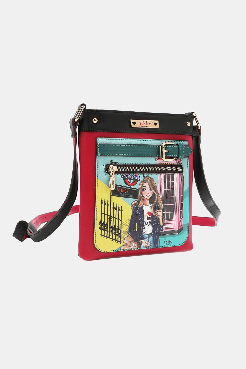 Nicole Lee USA - Eco - Leather Printed Crossbody Bag