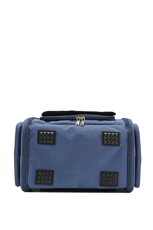 Nicole Lee USA - Navy Pet Carrier Backpack with Cute Dog & Cat Print