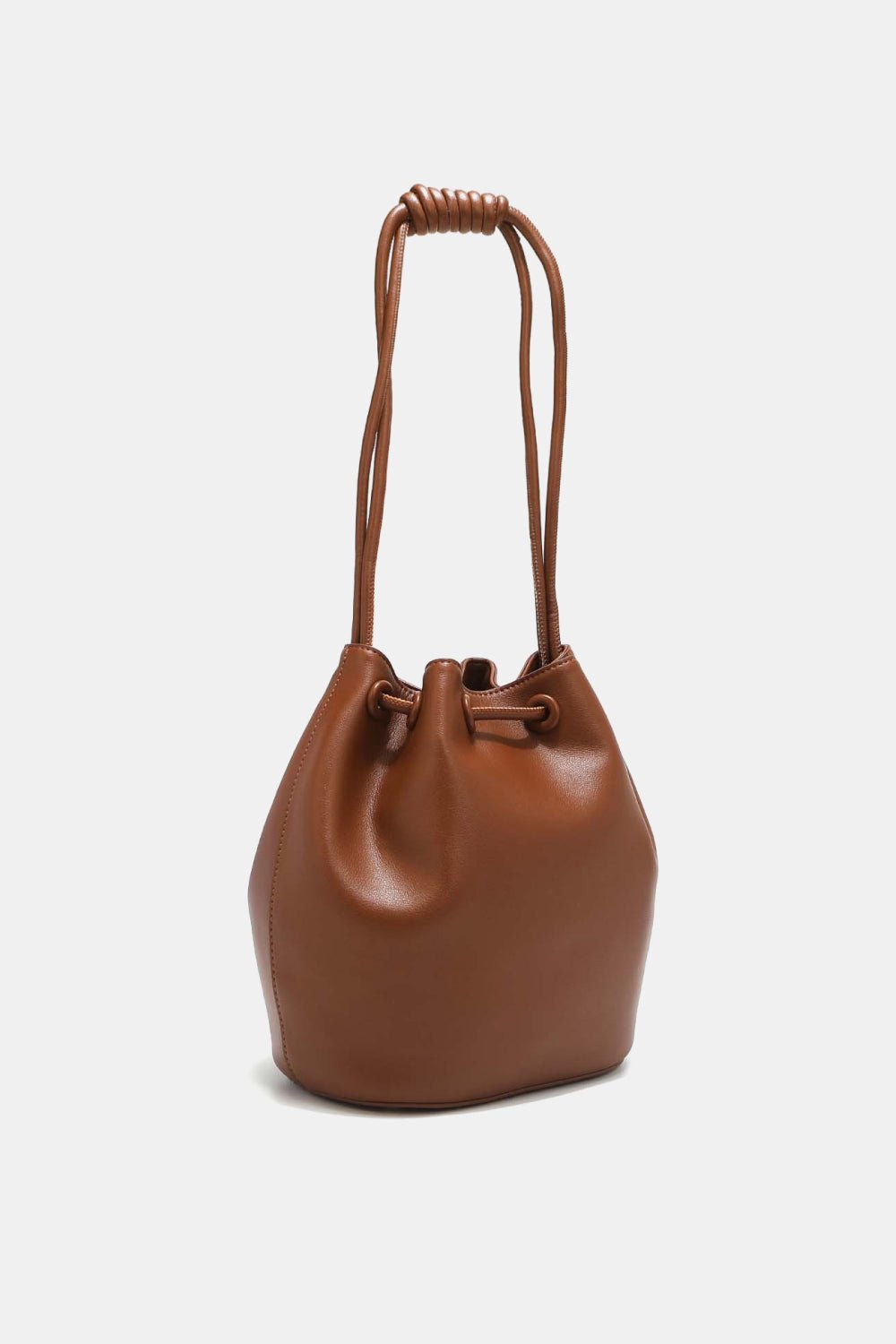 Nicole Lee USA - Pebbled Vegan Leather Amy Studded Bucket Bag