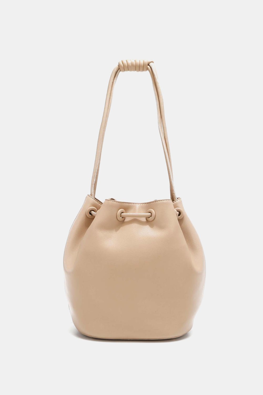 Nicole Lee USA - Pebbled Vegan Leather Amy Studded Bucket Bag