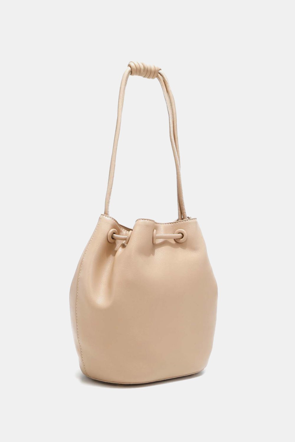 Nicole Lee USA - Pebbled Vegan Leather Amy Studded Bucket Bag